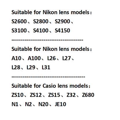 A10 A100 L26 L27 L28 L29 L31 S2600 S2800 S2900 S3100 S4100 S4150 Optical Zoom Lens without CCD for Nikon