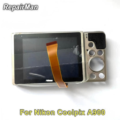 Nikon Coolpix A900 LCD Screen Assembly with Silver Back Cover Rear Shell