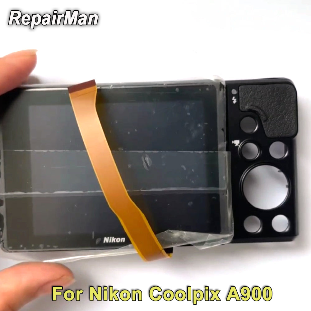 Coolpix A900 Black Back Cover + LCD Display Screen Rear Shell Back Case for Nikon