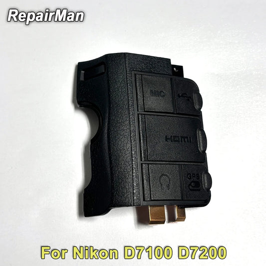 D7100 D7200 USB Rubber Left Cover HDMI MIC Cap Lid Door for Nikon