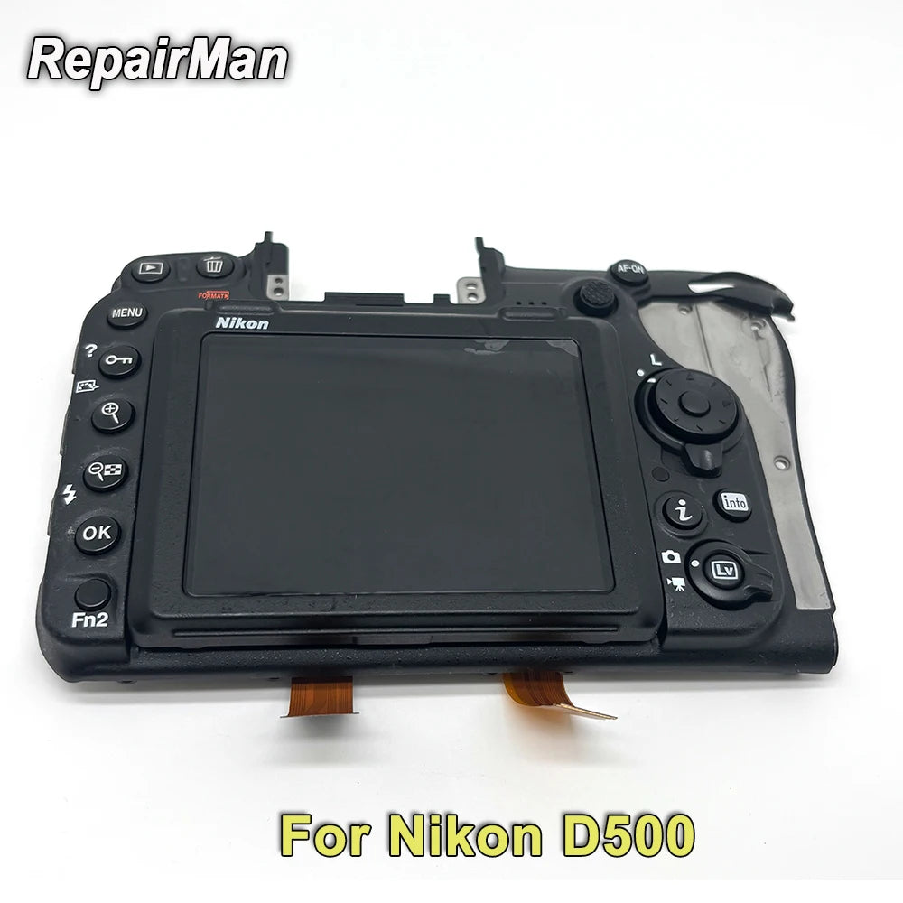 D500 Back Cover Rear Shell Case with LCD Button Flex Cable FPC Camera Repair Spare Part For Nikon